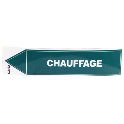 Étiquette souple adhésive chauffage aller- DIFF - 907081  - (X10)