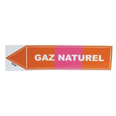 Étiquette souple adhésive gaz naturel- DIFF - 907084  - (X10)