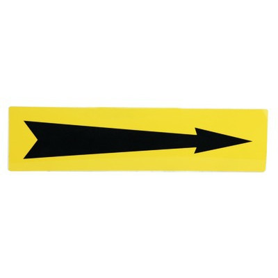 Étiquette souple adhésive flèche fond jaune- DIFF - 907090  - (X10)