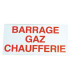 Étiquette rigide barrage gaz chaufferie- DIFF - 907149