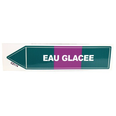 Étiquette souple adhésive eau glacée- DIFF - 907152  - (X10)