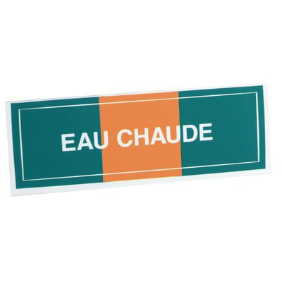 Étiquette souple adhésive eau chaude- DIFF - 907202  - (X10)