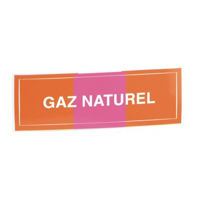 Étiquette souple adhésive gaz naturel- DIFF - 907250  - (X10)