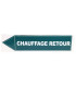 Étiquette souple adhésive chauffage retour- DIFF - 907281  - (X10)