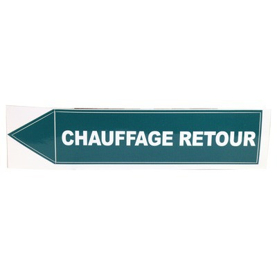 Étiquette souple adhésive chauffage retour- DIFF - 907281  - (X10)