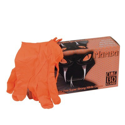 Gants nitrile jetable BLACK MAMBA orange- BLACK MAMBA - BLACKMAMBA ORANGE TL  - (X100)