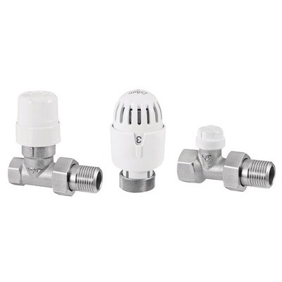 Kit robinet thermostatique droit F3/8" Blanc- RBM - 20790300  - (X10)