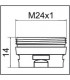 Adaptateur pour aérateur CLINIC SNAP M24- NEOPERL - 1437290