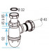 Siphon Standard Ø40mm lavabo/vasque- NICOLL - 0201022