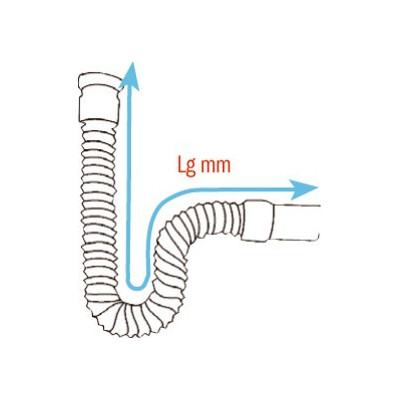 Flexible de vidange extensible 32mm- DIFF - 99116
