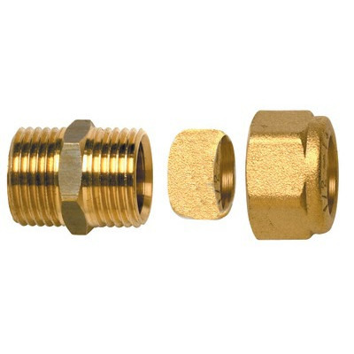 Raccord à bague droit M3/8" x tube 12mm- DIFF - 99128  - (X10)