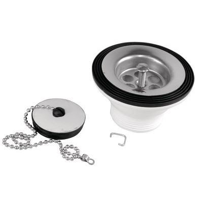 Bonde évier inox sans trop plein- NICOLL - 0204014