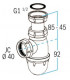 Siphon évier PVC 552- NICOLL - 0204002