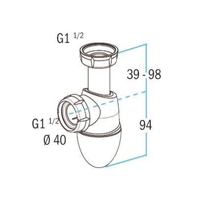 Siphon évier BM552- NICOLL - 0224286