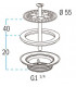 Bonde à grille laiton L2262- NICOLL - 0501026