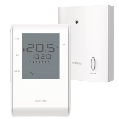 Thermostat d’ambiance programmable radio - écran LCD - kit RF- SIEMENS - RDE50.1RF/SET