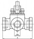 Vannes à secteur 3 Voies PN10 avec raccords taraudés- SIEMENS - VBI31.25