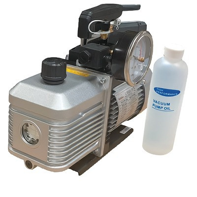 Pompe à vide 2 étages R32 198l/min 25µ é- GALAXAIR - 2-VP-198-EV-R32
