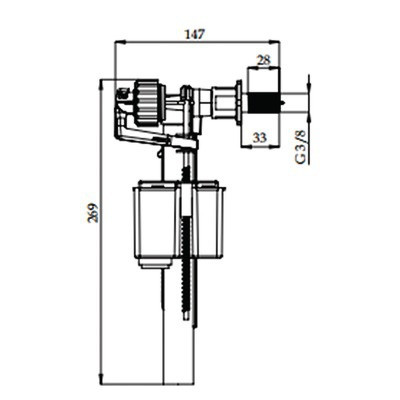 Robinet flotteur compact M3/8"- ROI - 98940