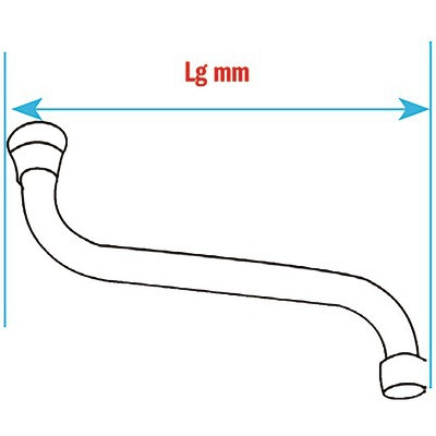 Bec déverseur dessous F20/27 x 250mm- DIFF - 99056