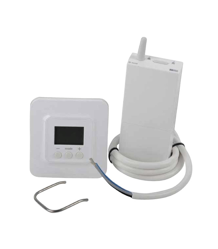Thermostat Radio Tybox 5100 de Delta Dore Visuel du Tybox 5100 Delta Dore avec son récepteur de zone - coloris blanc
