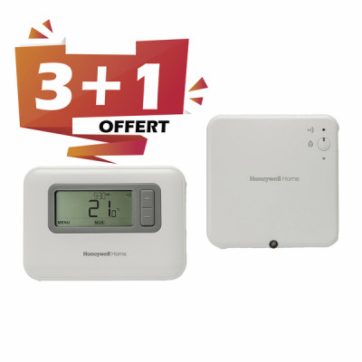 Pack promo 3 + 1 Thermostat T3R programmable - RESIDEO : PACK PROMO T3R