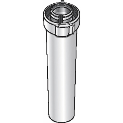Terminal Vertical Ubbink Noir 80/125 - Pour évacuation Gaz (L1150 Mm) - Neuf